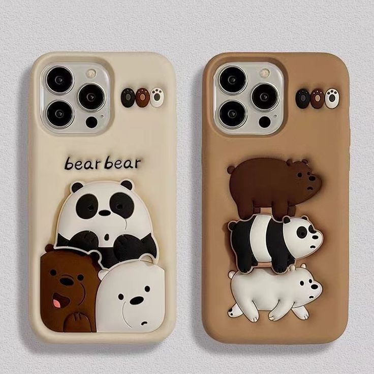 We Bare Bears Silicone With Pop Stand Phone Case