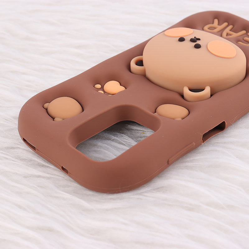 Elevate Bear Silicone With Pop Stand Phone Case