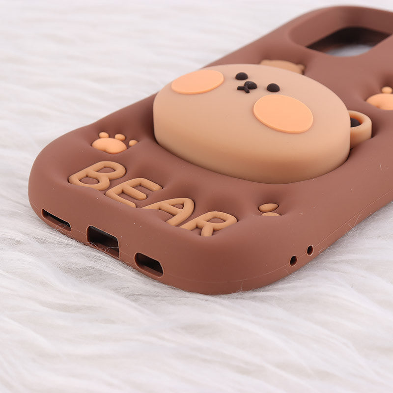 Elevate Bear Silicone With Pop Stand Phone Case