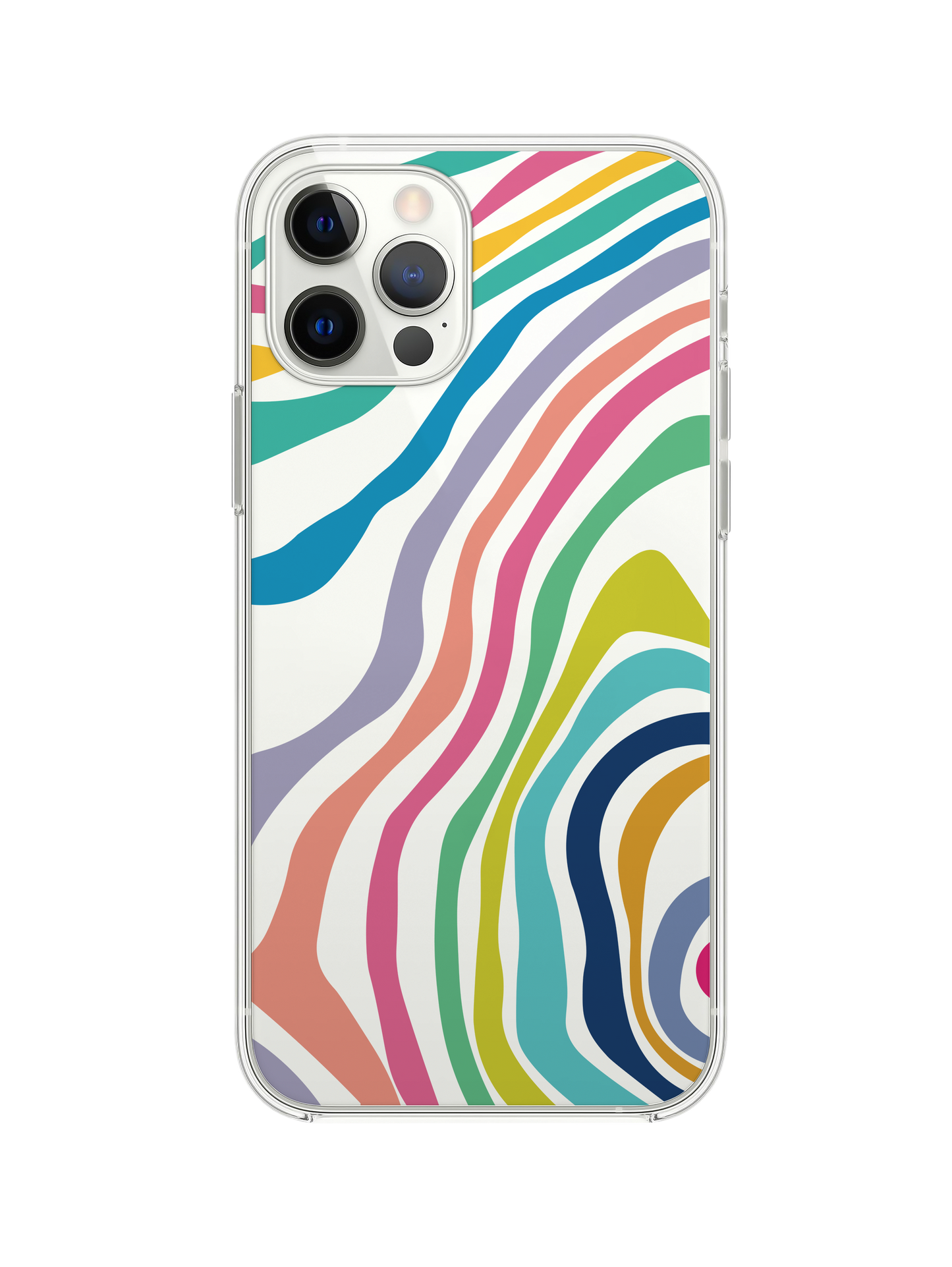 Colorful Abstract Lines Soft Silicone Phone Case