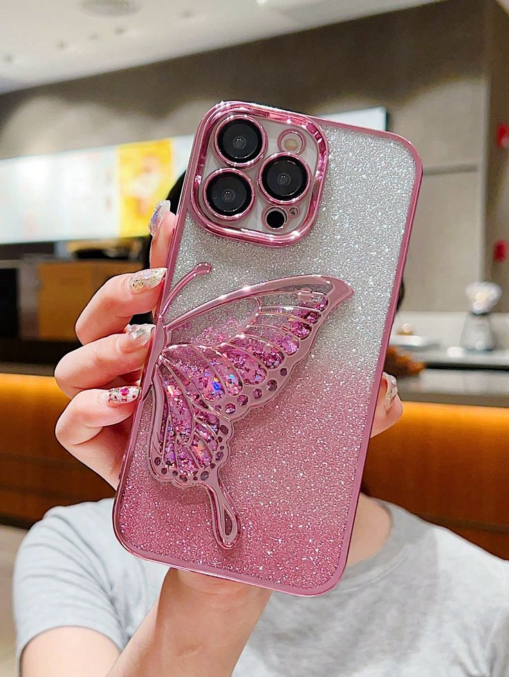 Luxury Glitter Butterfly Designer Phone Case For iPhone