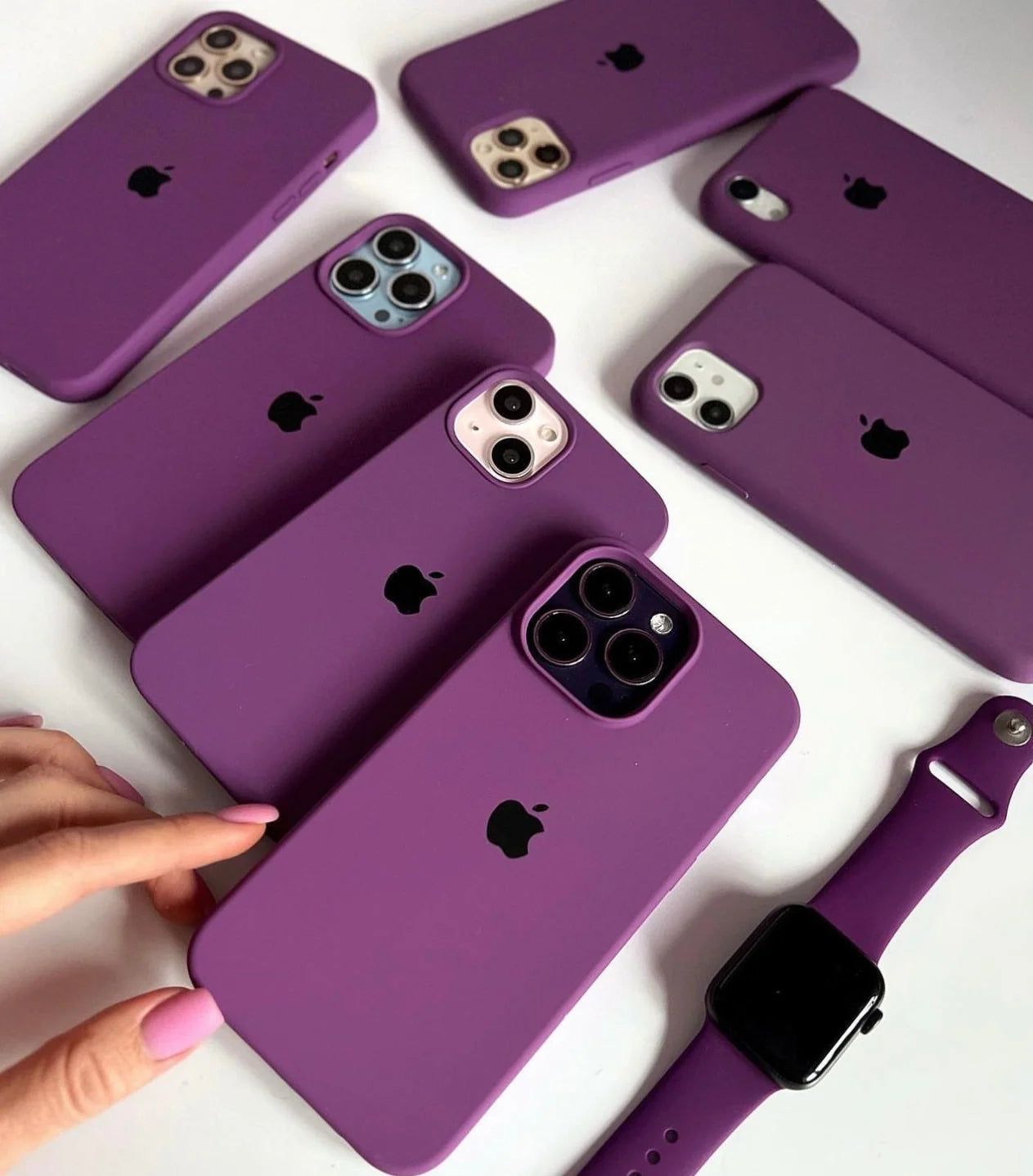 iPhone Original Liquid Silicone Phone Case (Violet)