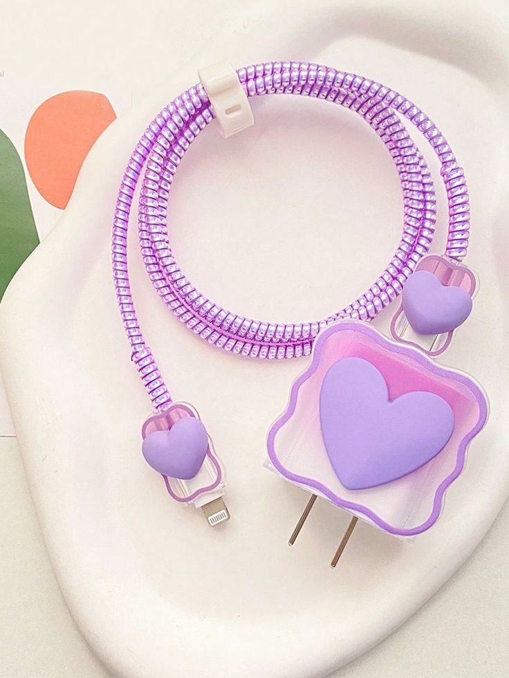 Cute Cartoon Series Fast Charger Protector for iPhone (Lavender)