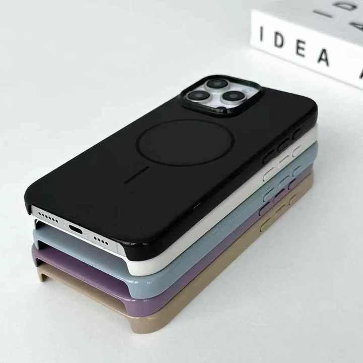 Luxury Fashion Microfiber Flock Ultra Thin Magnetic Shockproof MagSafe Phone Case