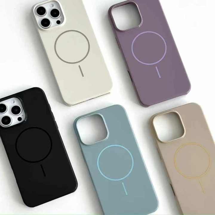 Luxury Fashion Microfiber Flock Ultra Thin Magnetic Shockproof MagSafe Phone Case