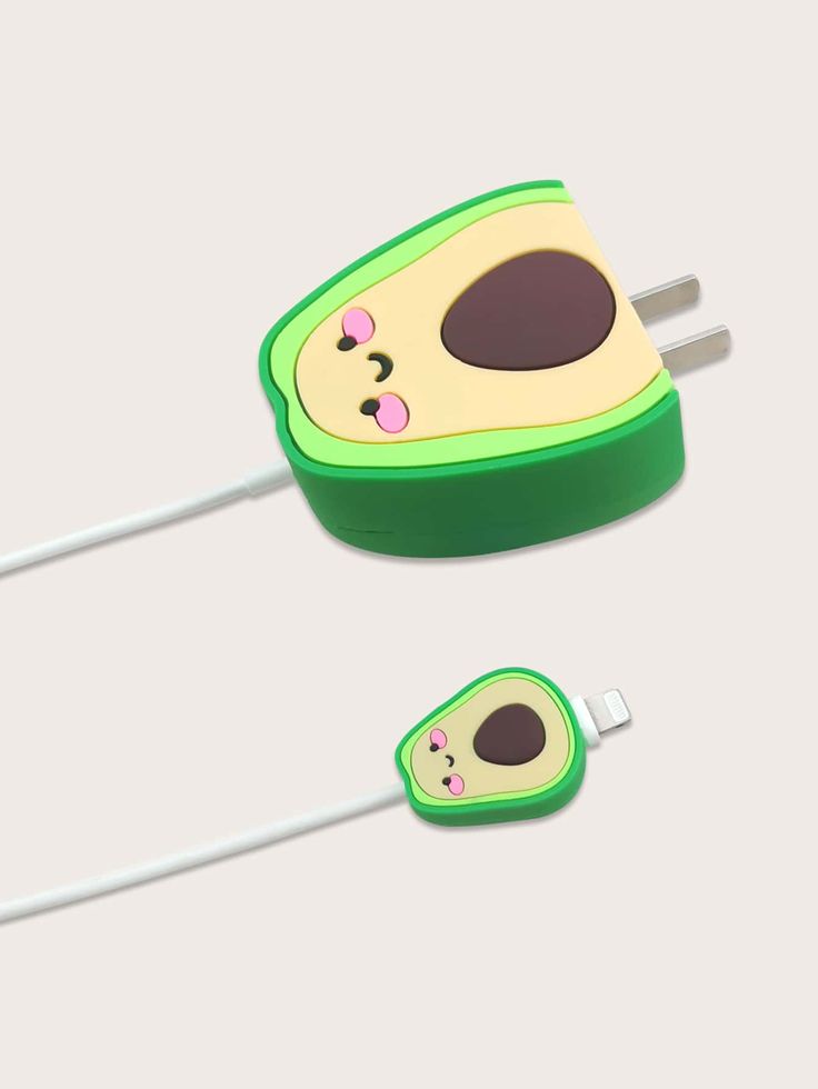 Cute Cartoon Series Fast Charger Protector for iPhone (Avacado)