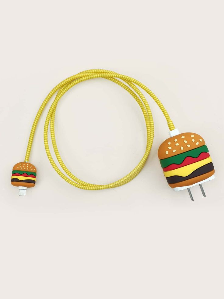 Cute Cartoon Series Fast Charger Protector for iPhone(Burger )