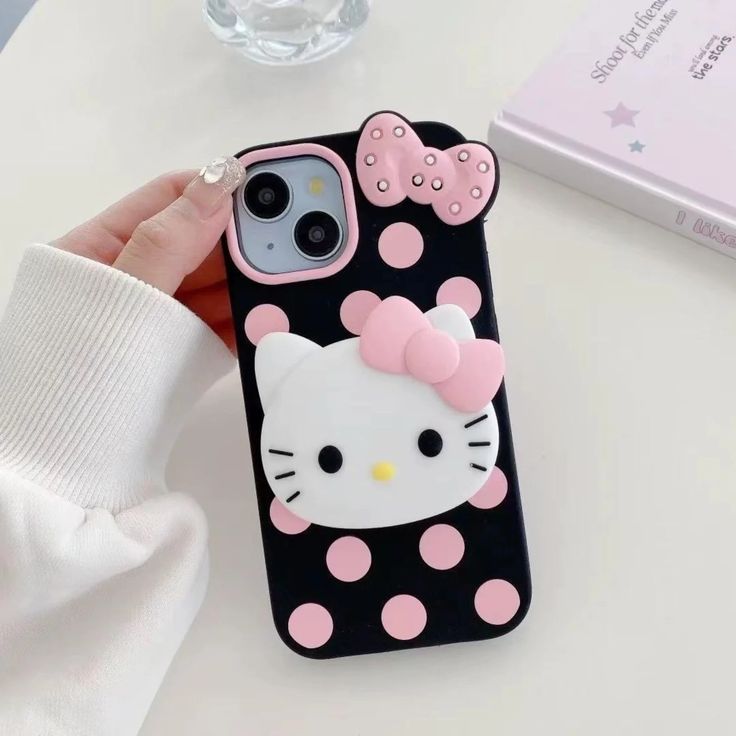 Bow Kitty Silicone With Pop Stand Phone Case