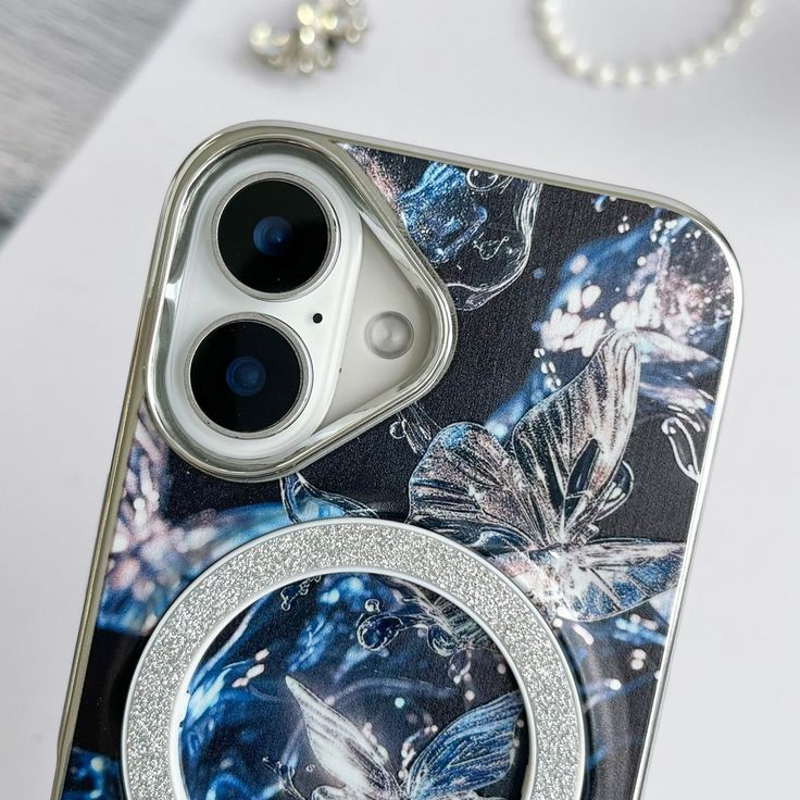 Elegant Floral Printed With Magsafe Stand Phone Case