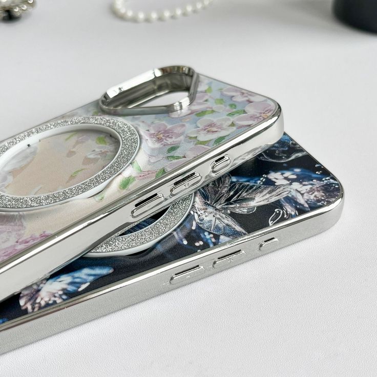 Elegant Floral Printed With Magsafe Stand Phone Case