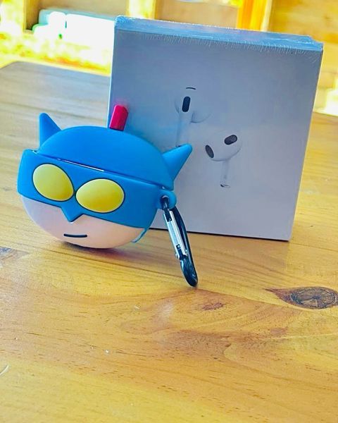 Airpods Case Soft Silicone Cover With Hook Clip For Airpods (Action Kamen)