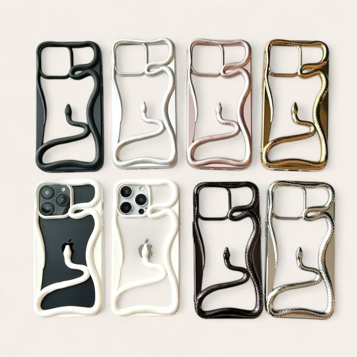 Hollow Snake Plating Phone Case For iPhone