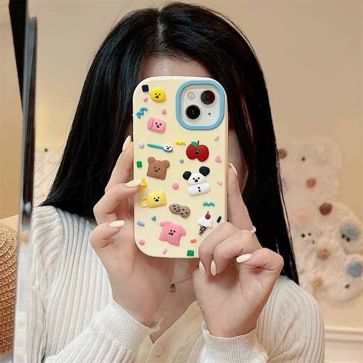 Cute Kawaii Mini Stickers Silicone Phone Case