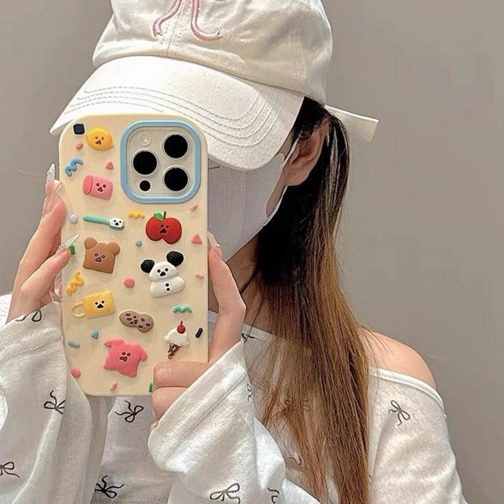 Cute Kawaii Mini Stickers Silicone Phone Case