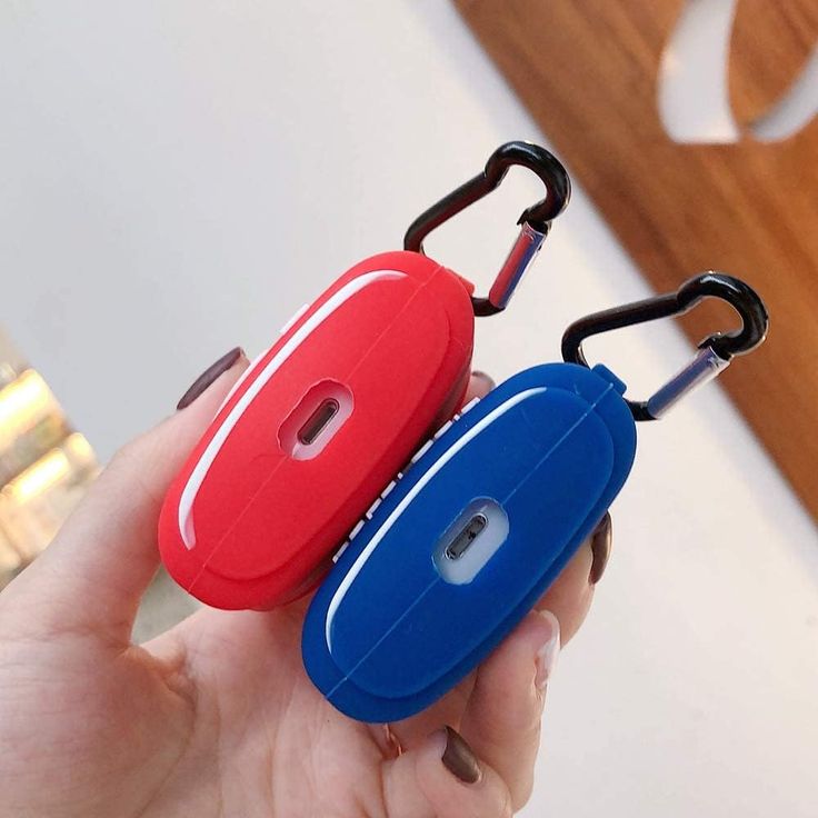 Airpods Case Soft Silicone Cover With Hook Clip For Airpods (Pepsi Cola)