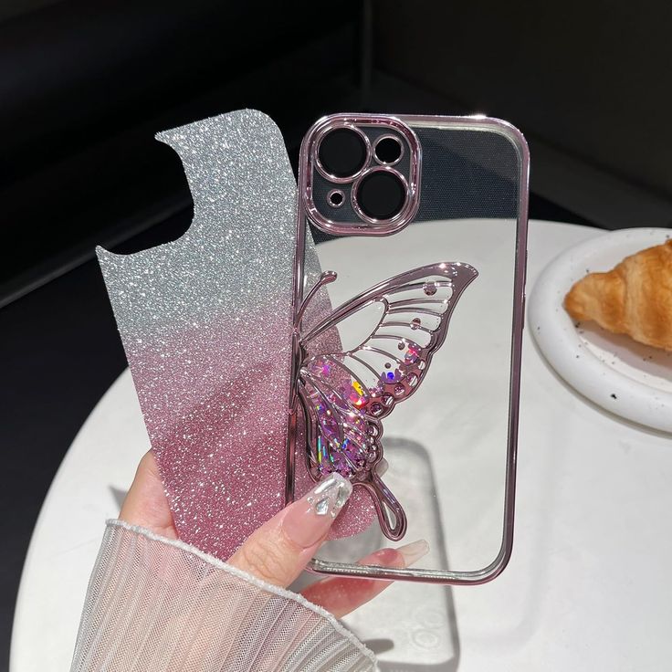Luxury Glitter Butterfly Designer Phone Case For iPhone