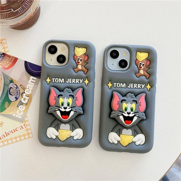 Tom & Jerry Silicone With Pop Stand Phone Case