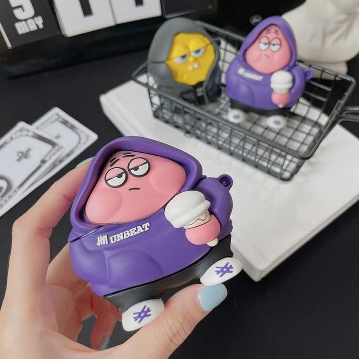Airpods Case Soft Silicone Cover With Hook Clip For Airpods (Cute Anime)