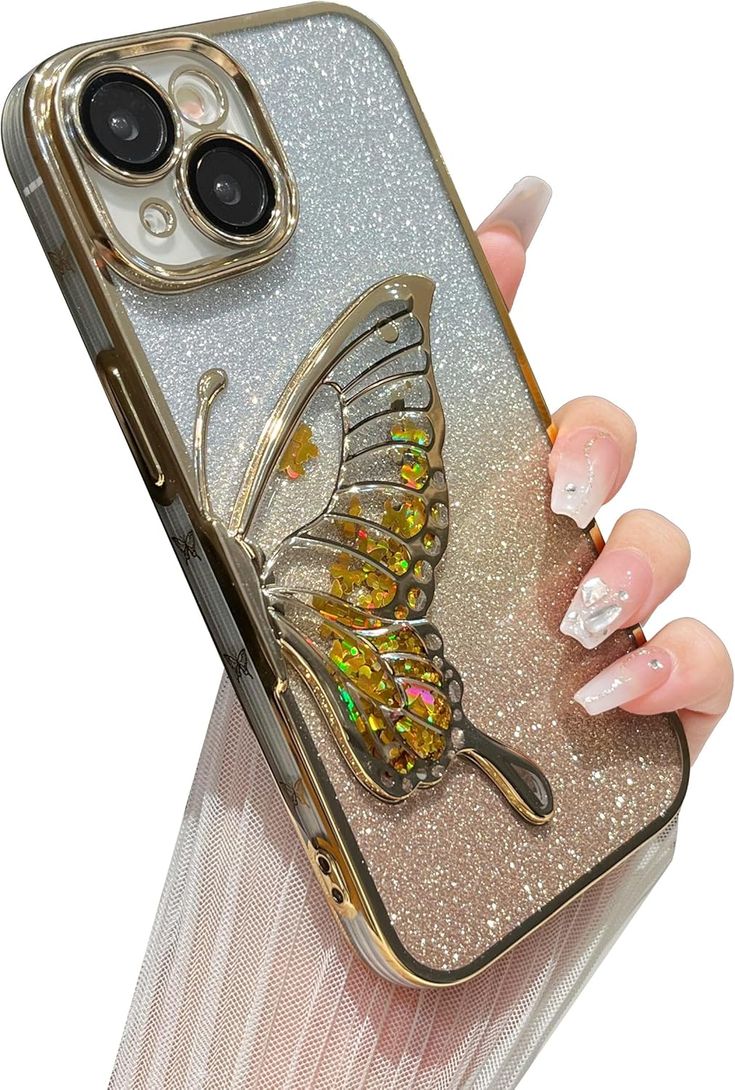 Luxury Glitter Butterfly Designer Phone Case For iPhone