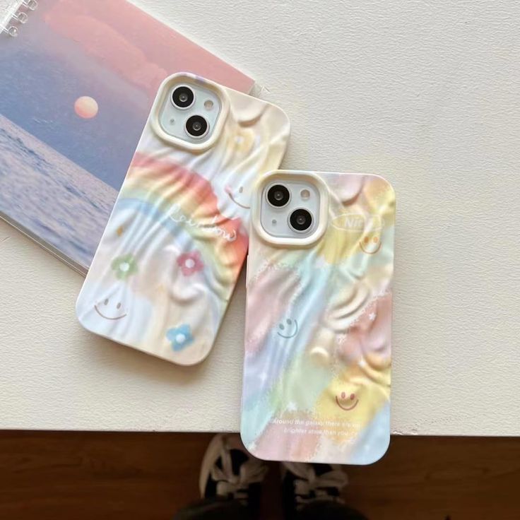Multi Color Wavy Texture For iPhone Case