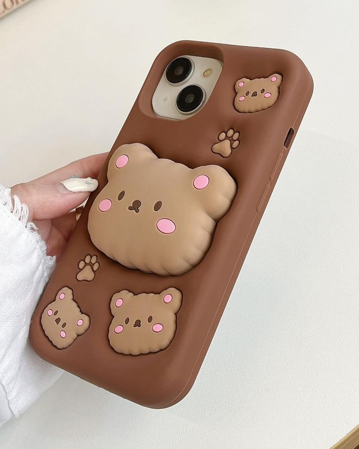 Cozy Bear Silicone With Pop Stand Phone Case