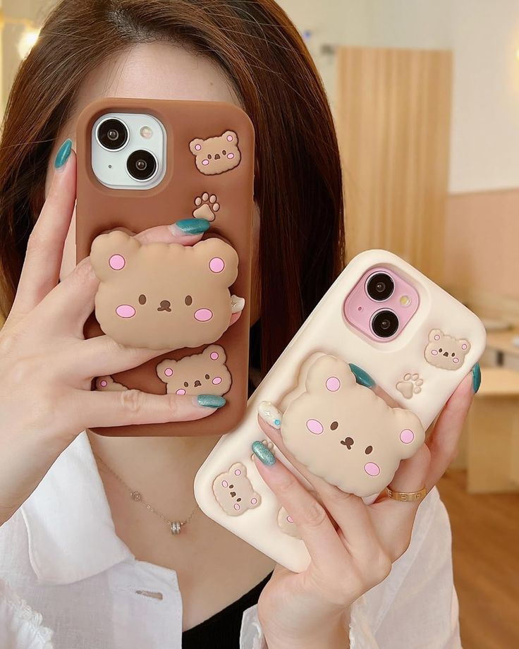 Cozy Bear Silicone With Pop Stand Phone Case