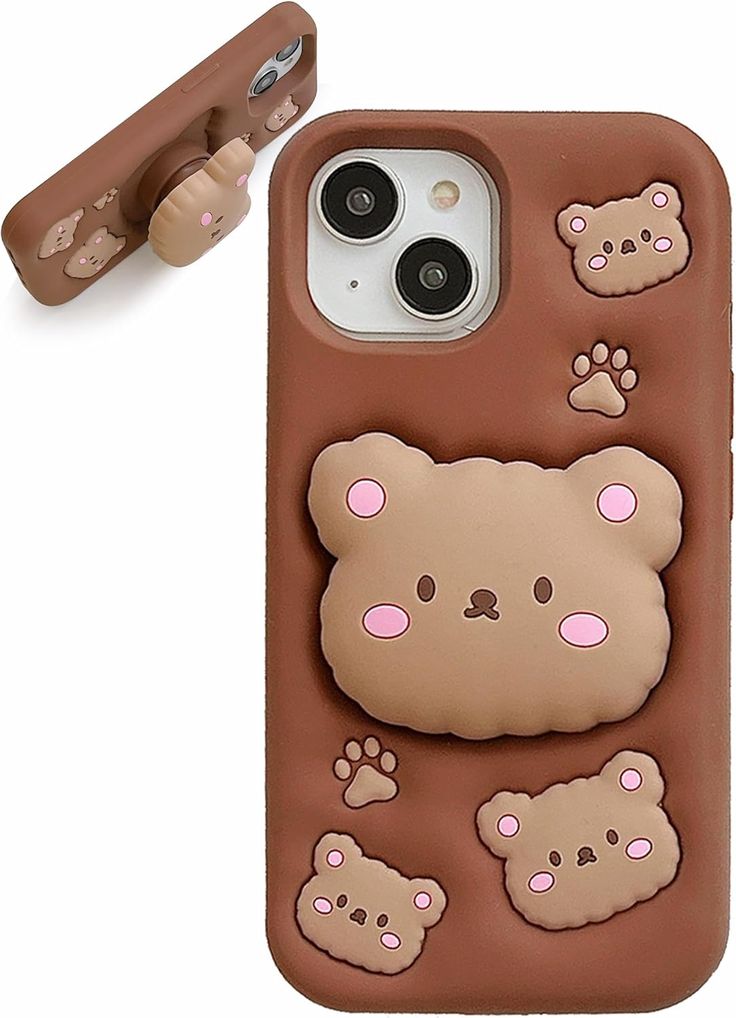 Cozy Bear Silicone With Pop Stand Phone Case