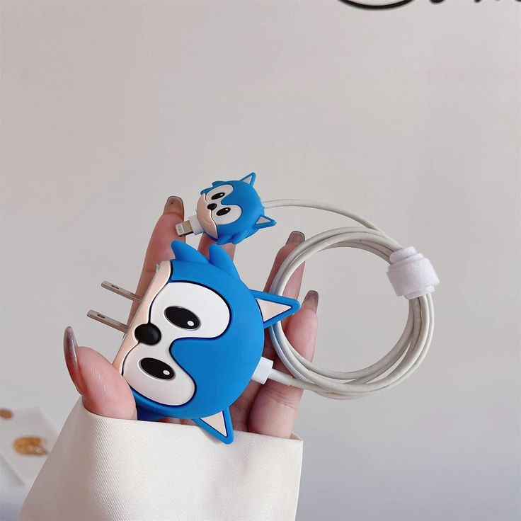 Cute Cartoon Series Fast Charger Protector Case (Blue Puppy)