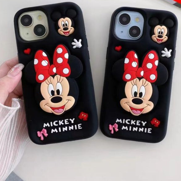 Minnie Silicone With Pop Stand Phone Case
