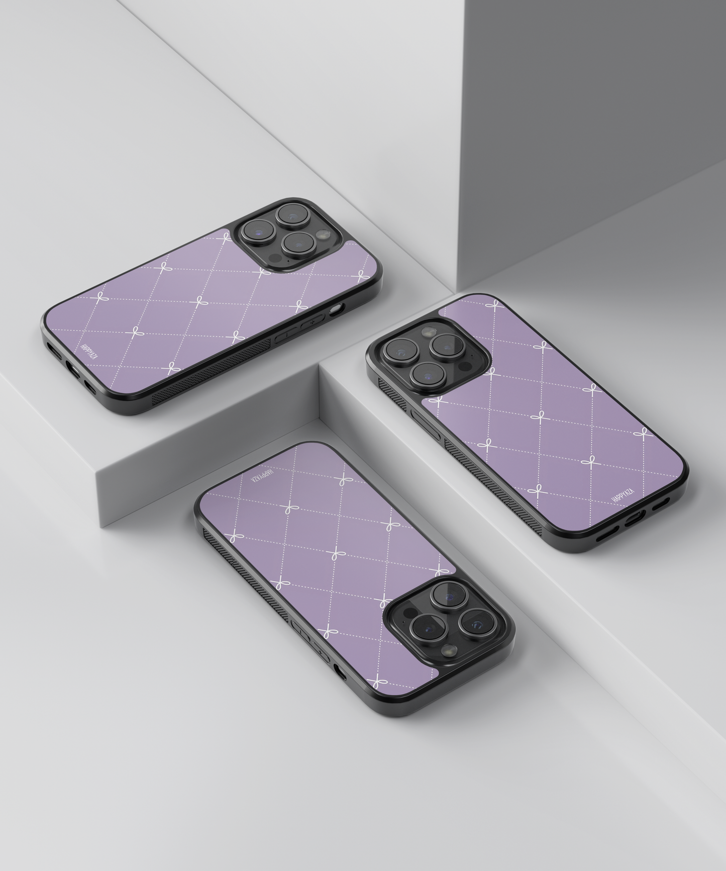 Bow Grid Elegance Designer Phone Case