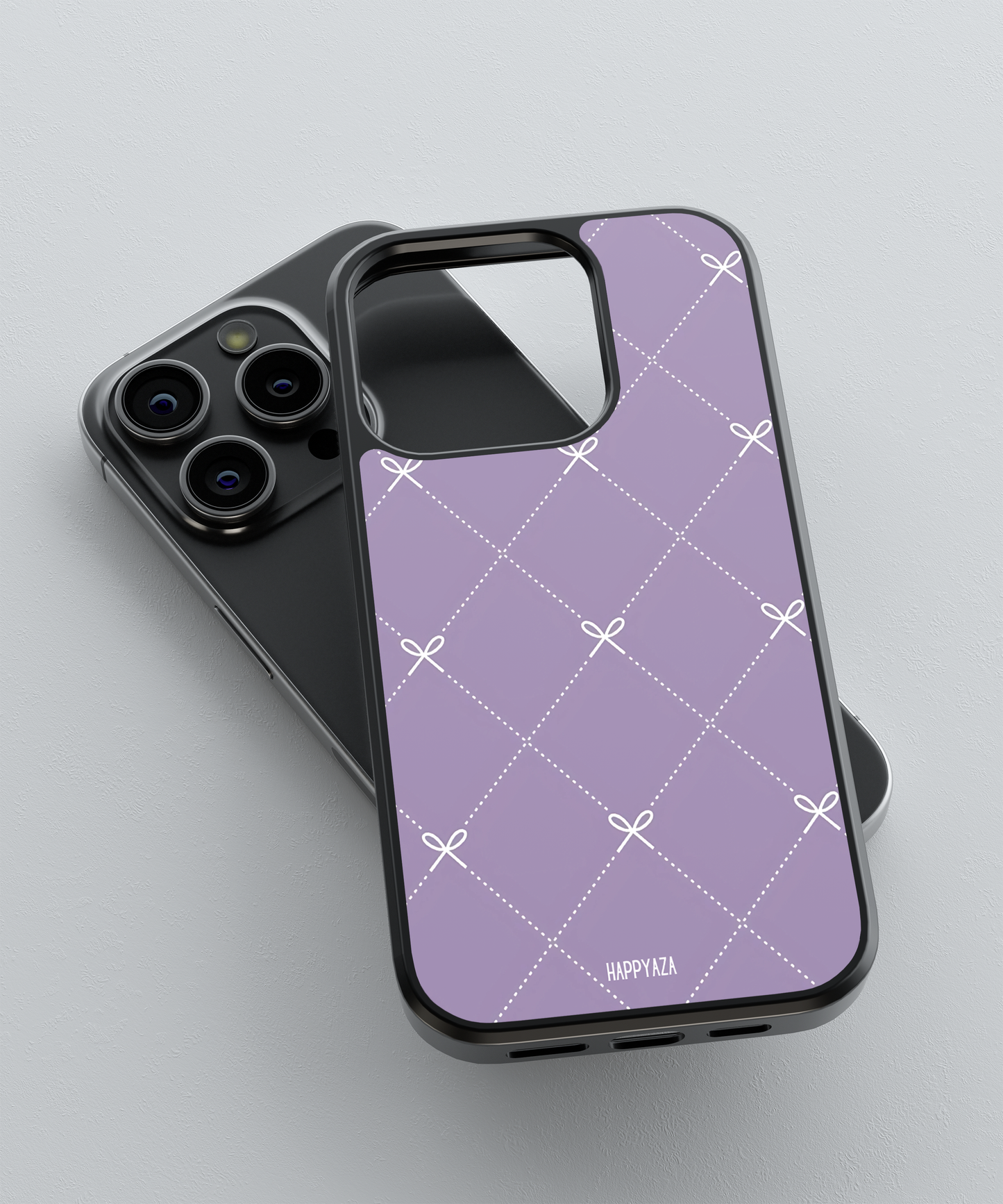 Bow Grid Elegance Designer Phone Case