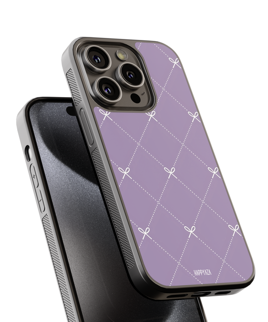 Bow Grid Elegance Designer Phone Case