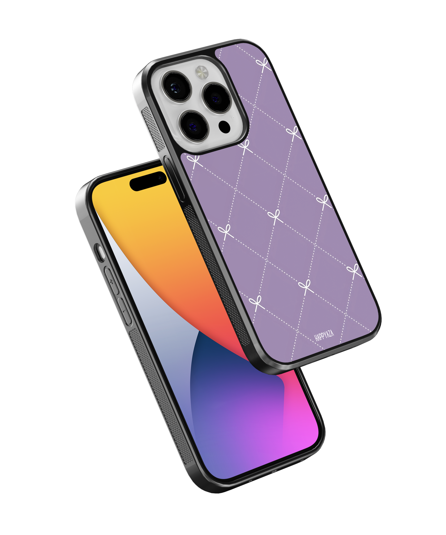 Bow Grid Elegance Designer Phone Case
