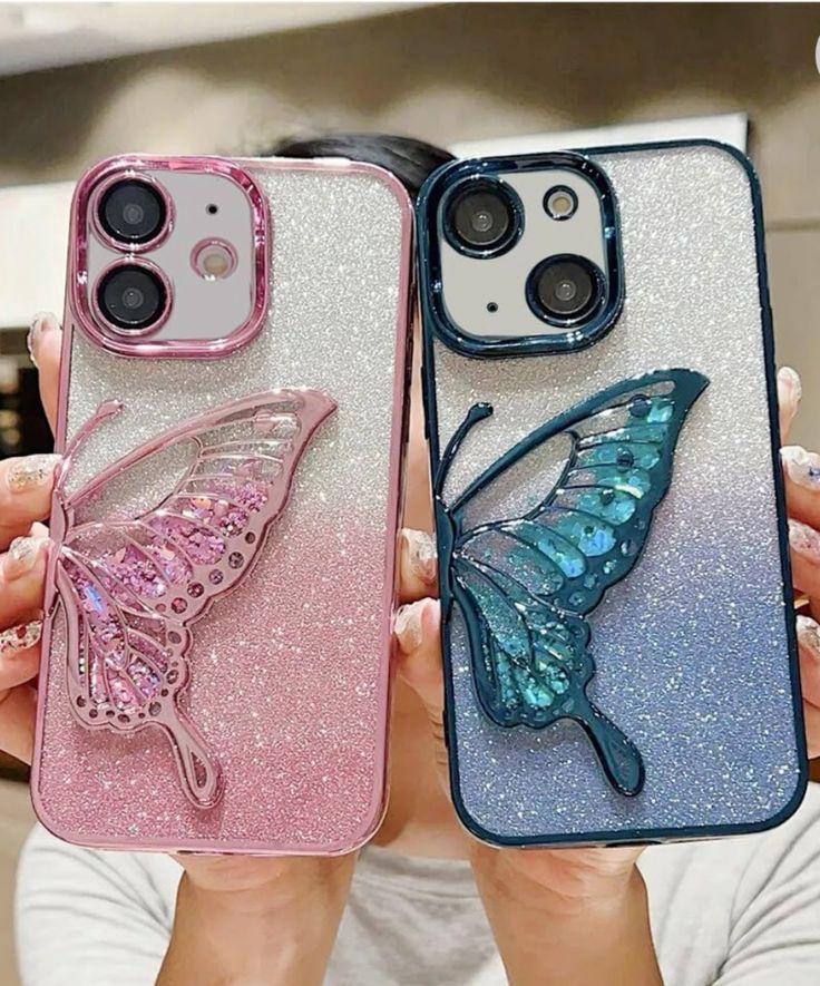 Luxury Glitter Butterfly Designer Phone Case For iPhone