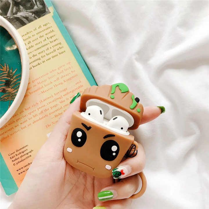 Airpods Case Soft Silicone Cover With Hook Clip For Airpods (Groot)