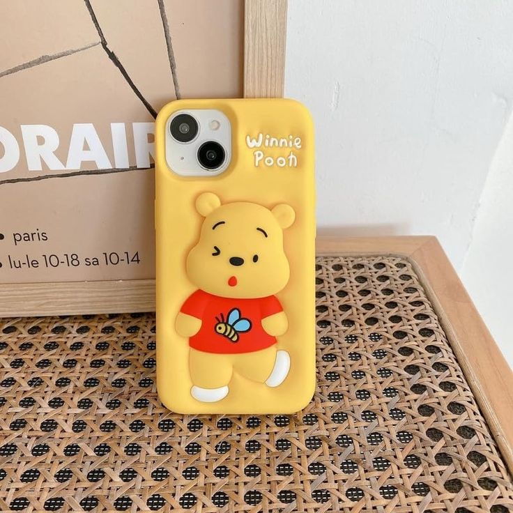 Premium Pooh and Stitch-Pooh Silicone Case For iPhone