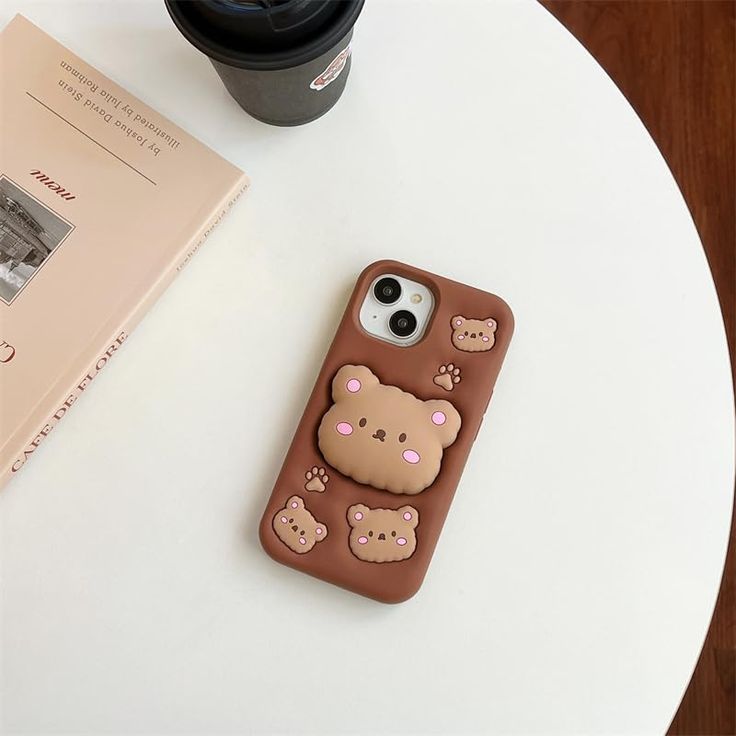 Cozy Bear Silicone With Pop Stand Phone Case