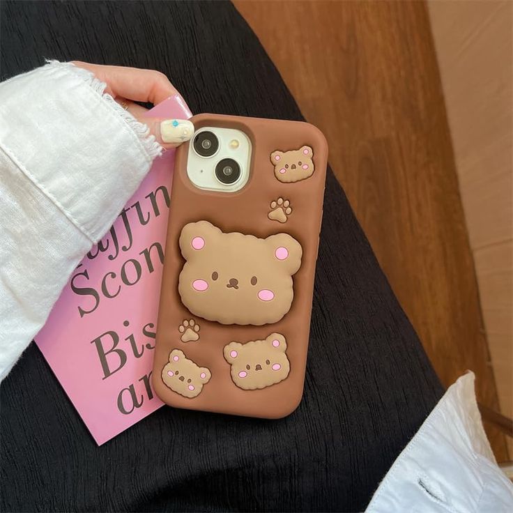 Cozy Bear Silicone With Pop Stand Phone Case