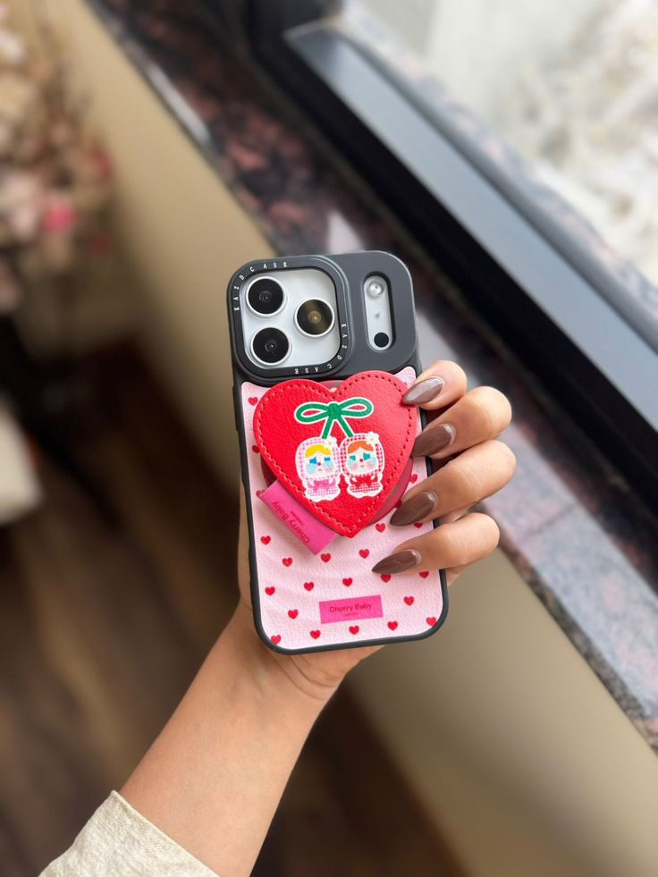 Sweet Cherry Love Phone Case with MagSafe Holder