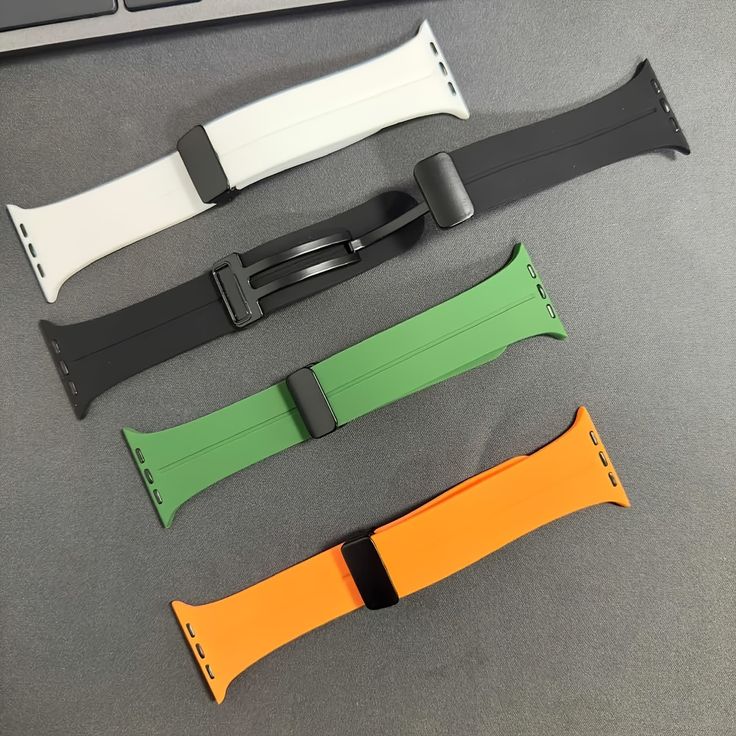 Magnetic Folding Buckle Silicone Band Strap For Watch