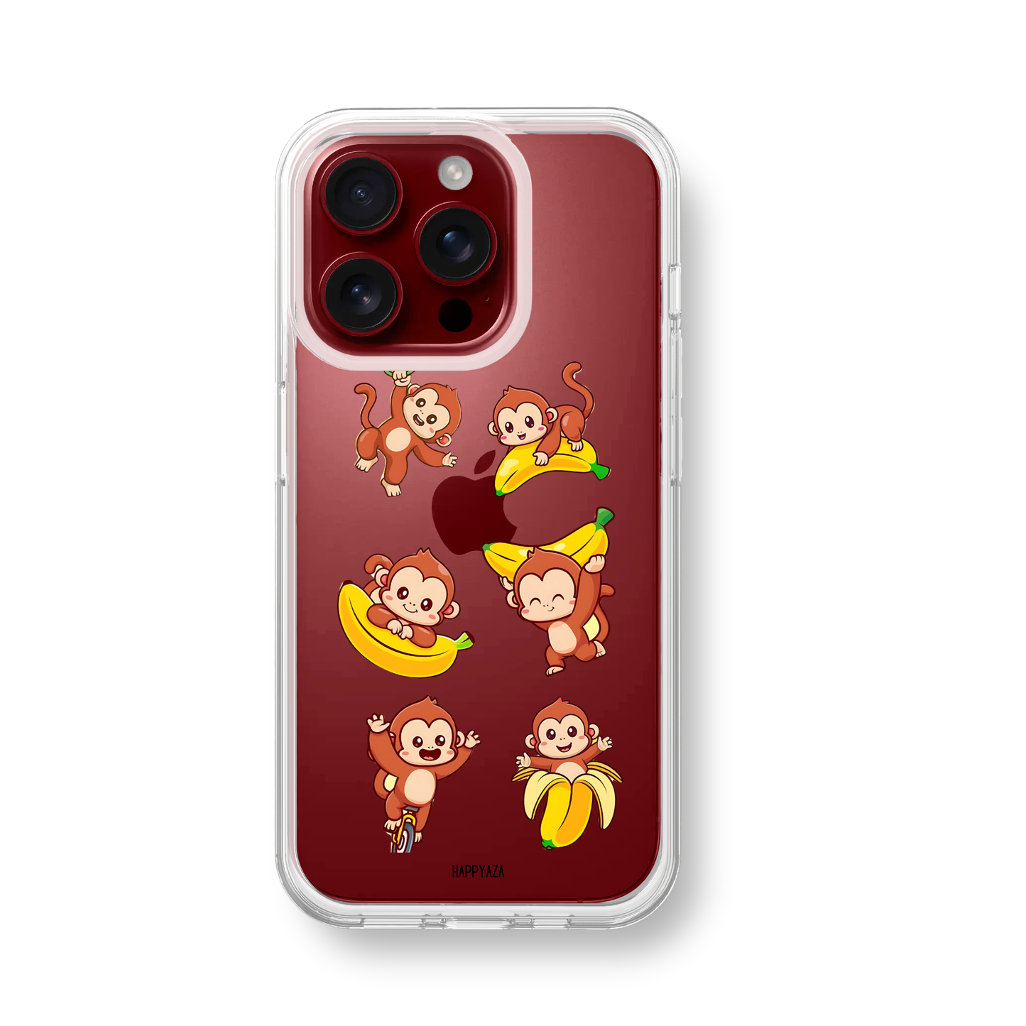 Kawaii cute monkeys Soft Silicone Phone Case
