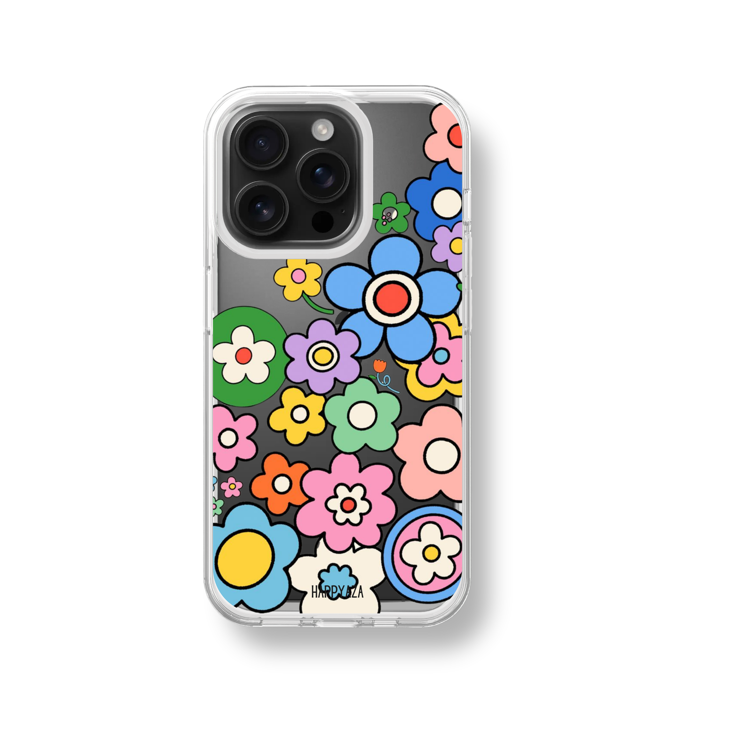 Seamless Pattern With Cool Groovy Flowers Soft Silicone Phone Case