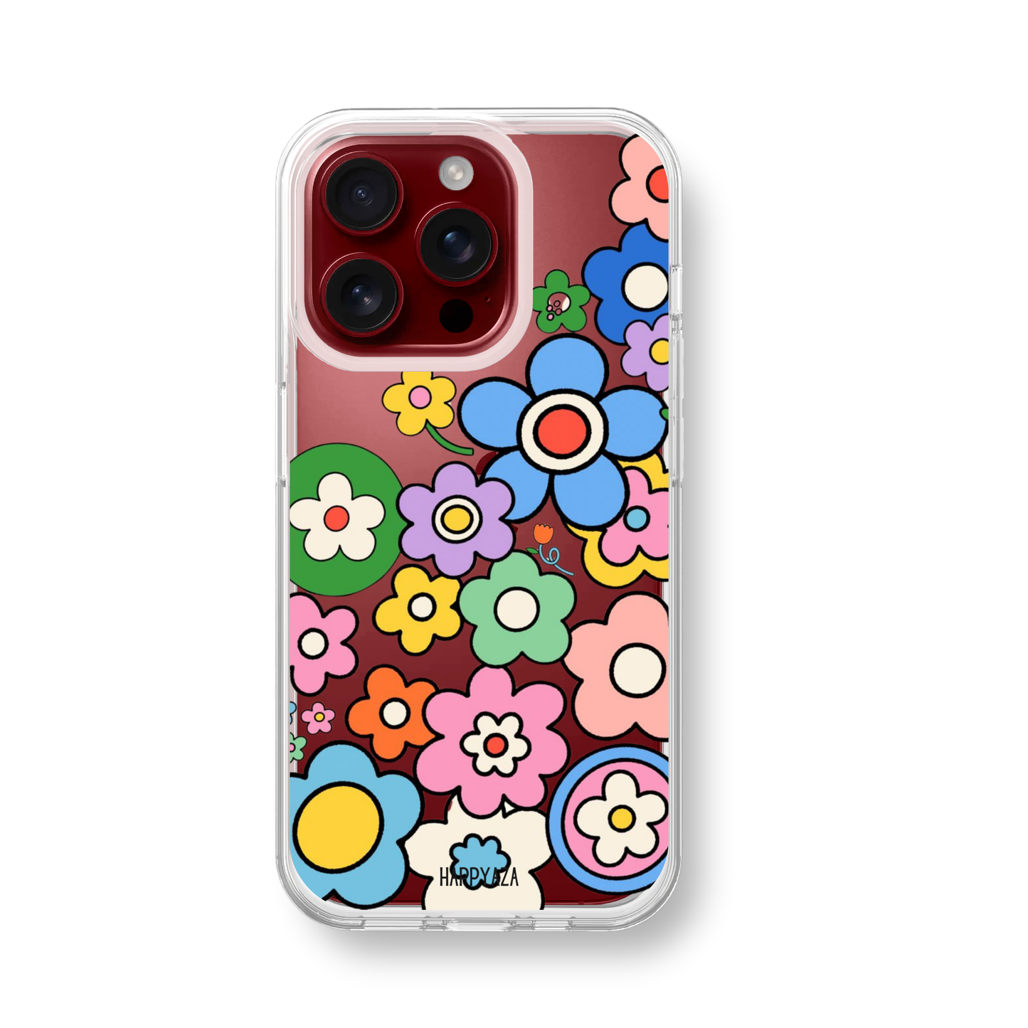 Seamless Pattern With Cool Groovy Flowers Soft Silicone Phone Case