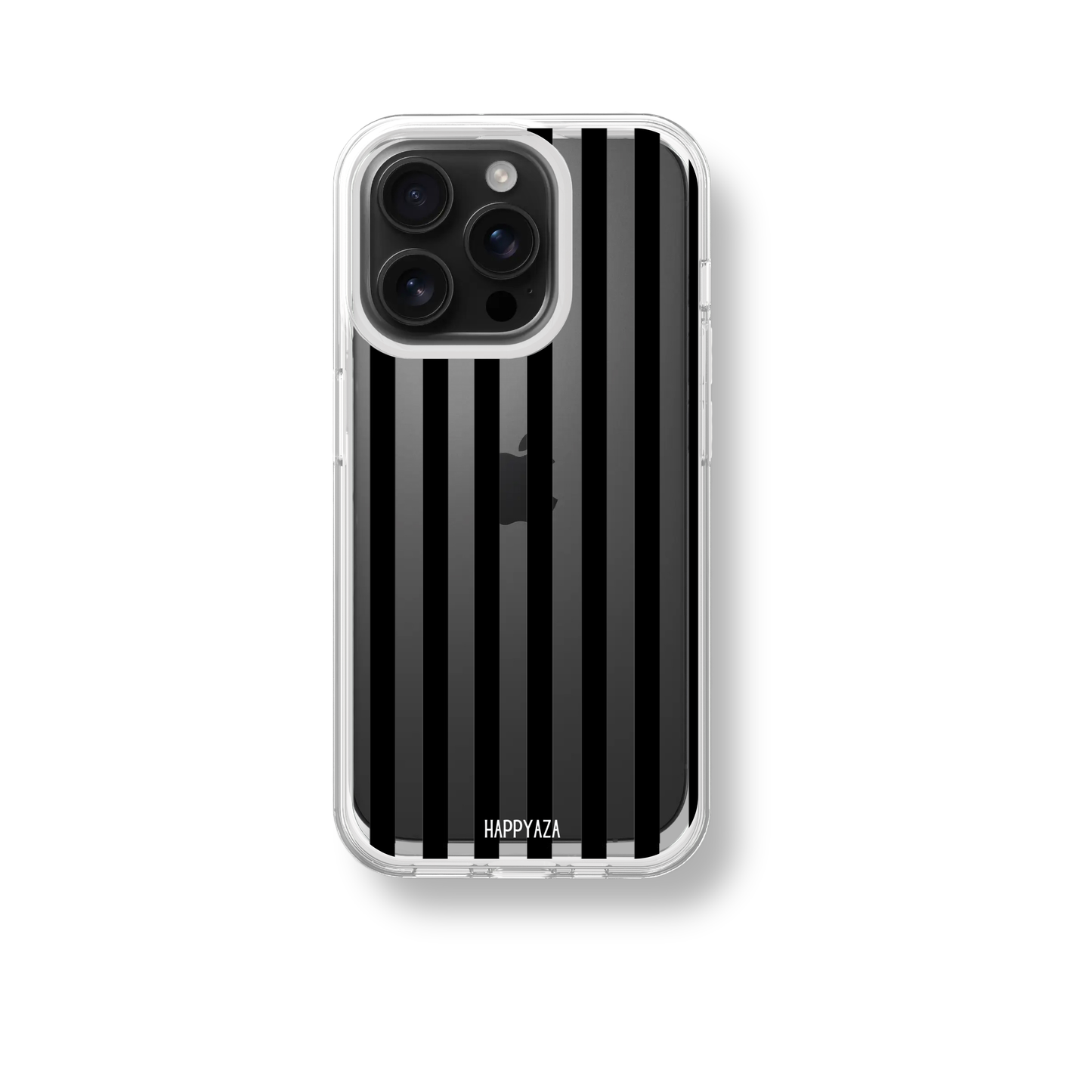 Vertical Black And White Striped soft Silicone Phone Case
