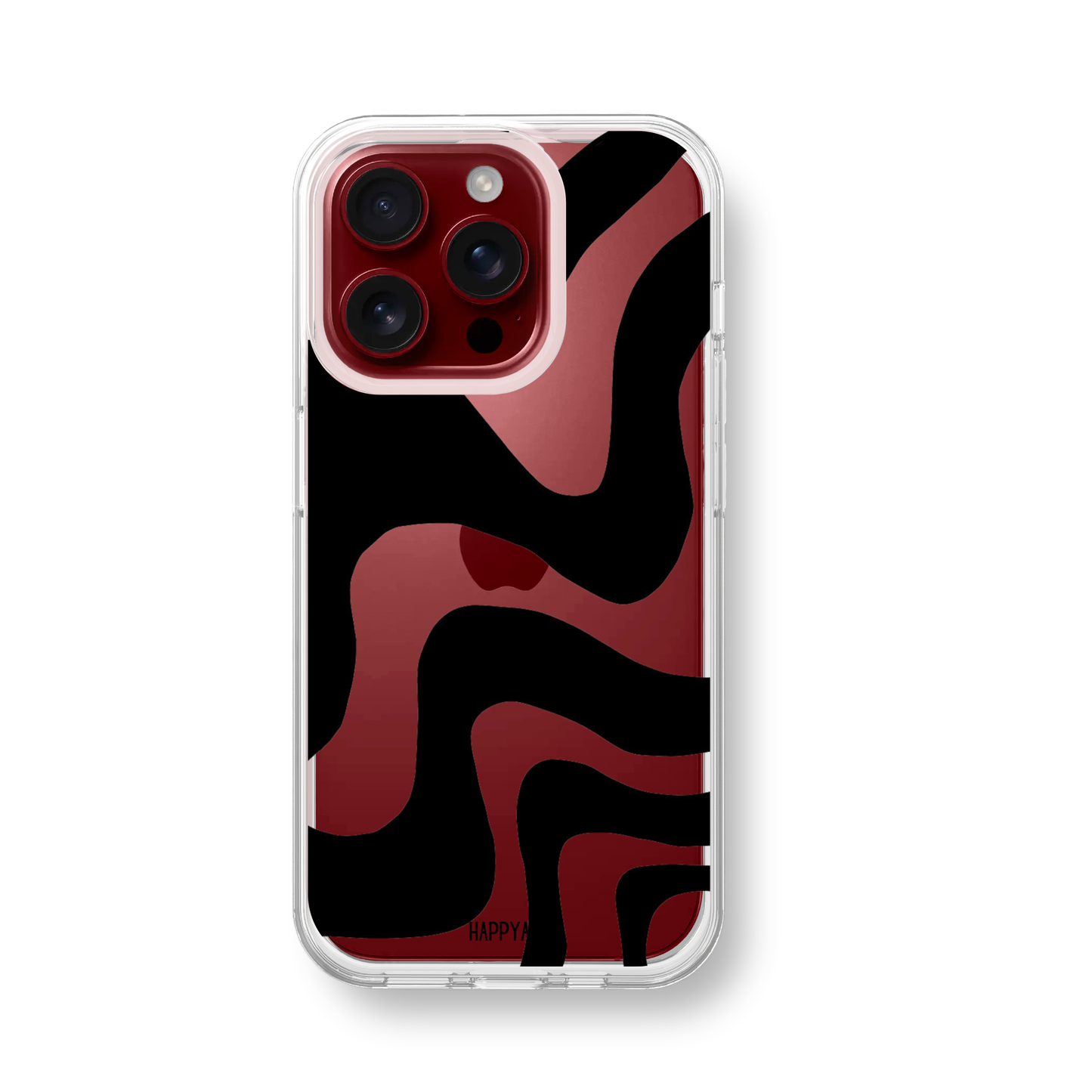 Black White Striped Swirl Lines soft Silicone Phone Case