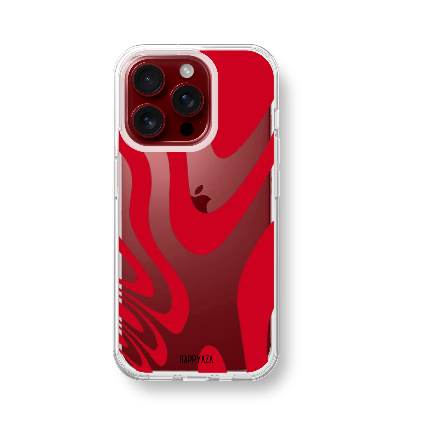 Red Beige Layered Lines soft Silicone Phone Case