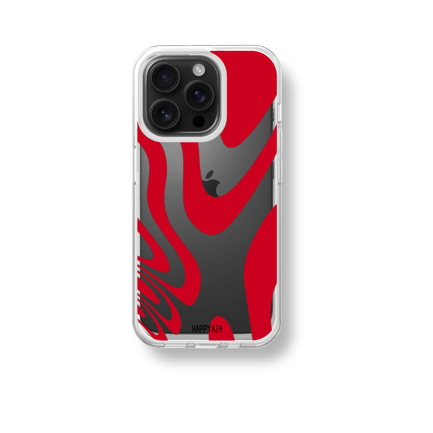 Red Beige Layered Lines soft Silicone Phone Case
