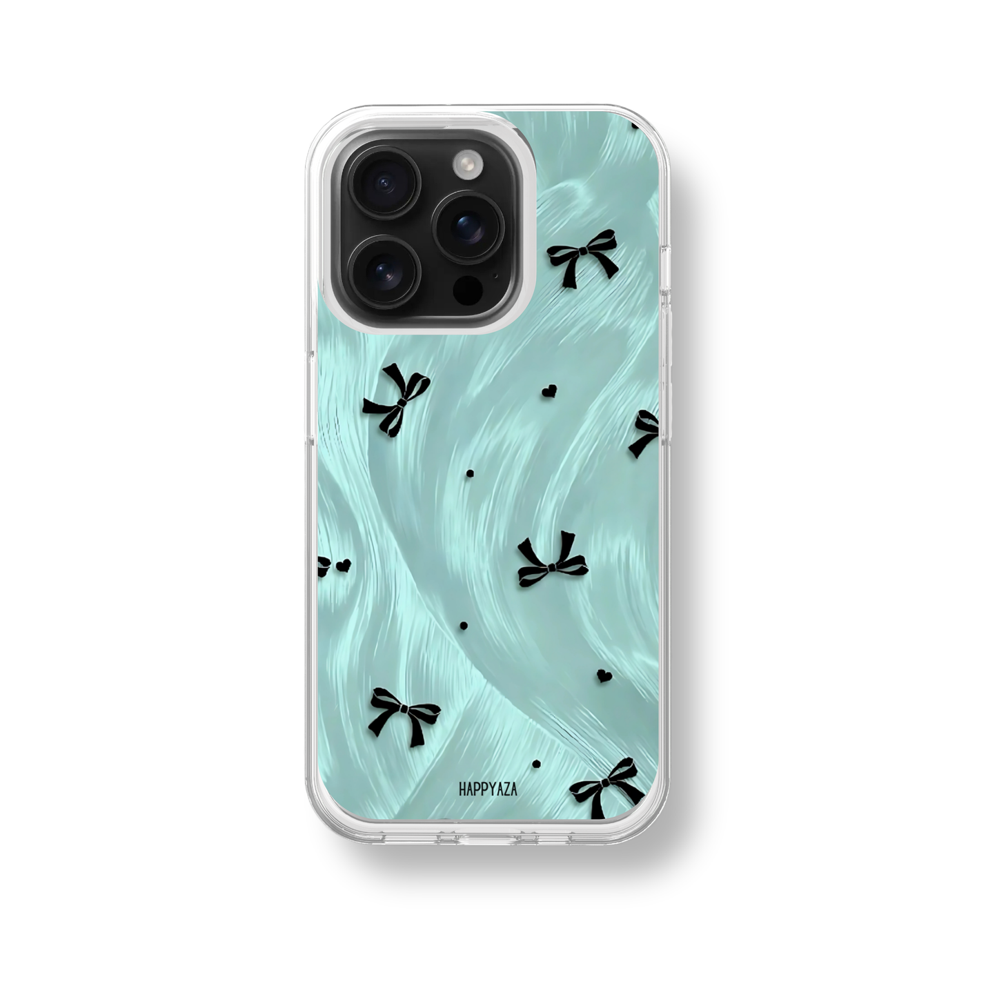 Midnight Aqua Bow Soft Silicone Case