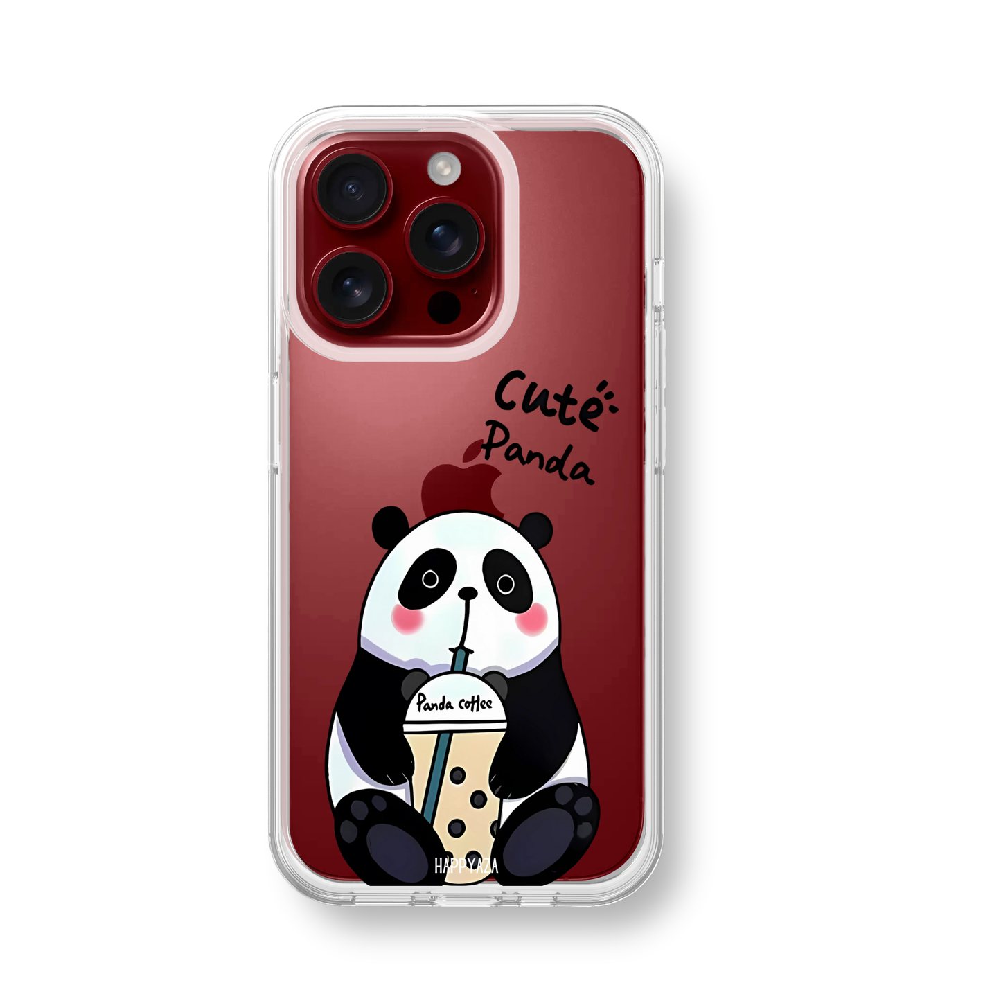 Panda Drinks Bubble Tea Soft Silicone Phone Case