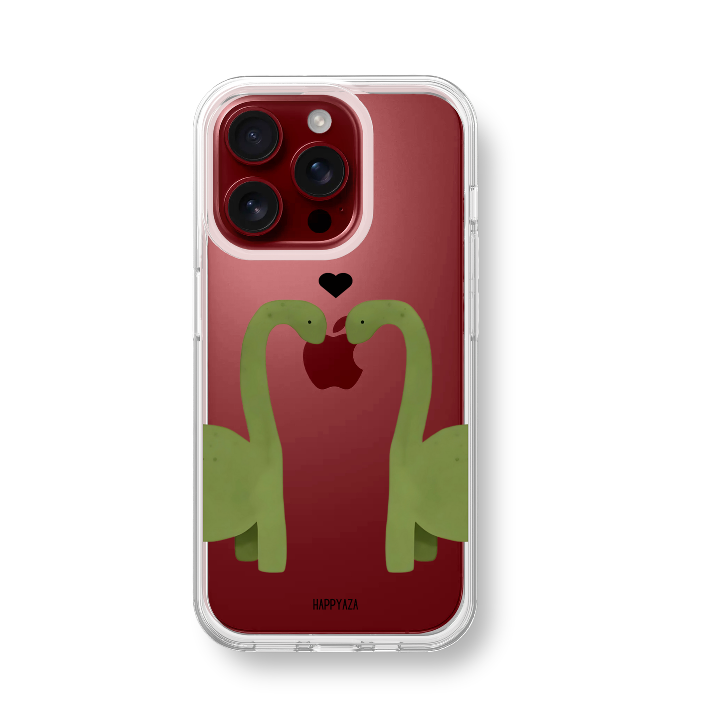 Dinosaur In Love Soft Silicone Phone Case